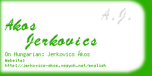 akos jerkovics business card